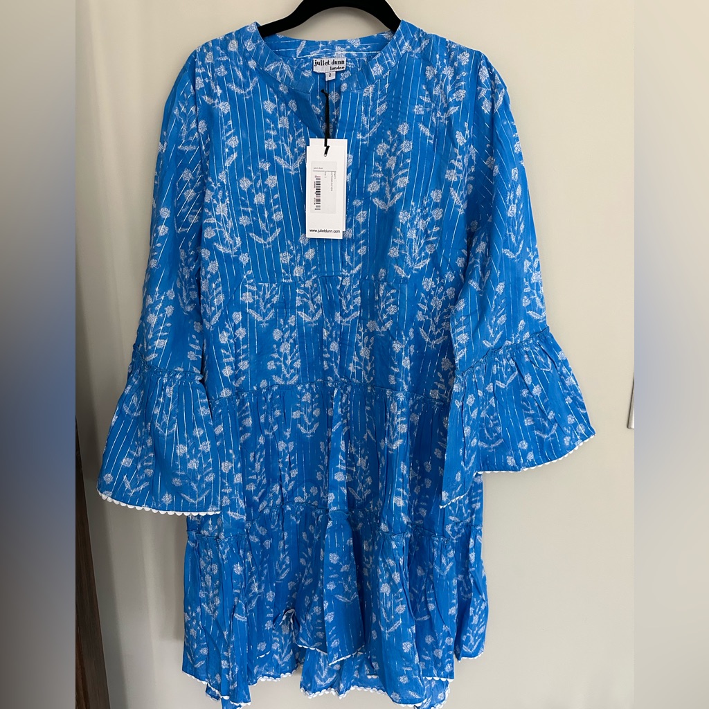 Juliet Dunn Sapphire/Silver Mini Dress. M. Nwt. — image 7 of 8